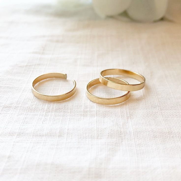 Band Ring, Midi Ring, 14K Gold Fill Ring, Stacking Ring, Dainty Ring, Gold Ring, Everyday Wear Ring, Thin Gold Ring, pinky ring Classic Adjustable 14k Gold Midi Rings, Everyday Brass Open Ring, Classic Adjustable Midi Rings With Thick Band, Classic Adjustable Thick Band Midi Rings, Adjustable Classic Thick Band Midi Rings, Simple 14k Gold Toe Ring, Adjustable 14k Gold Midi Rings With Polished Finish, Simple Design Gold Bands For Everyday, Simple Gold Bands For Everyday