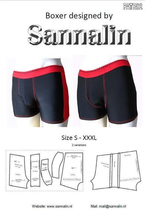 Mens Boxers Pattern, Boxer Pattern, Pola Bra, Celana Boxer, Pola Jaket, Sewing Men, Lingerie Patterns, Costura Fashion, Sewing Lingerie