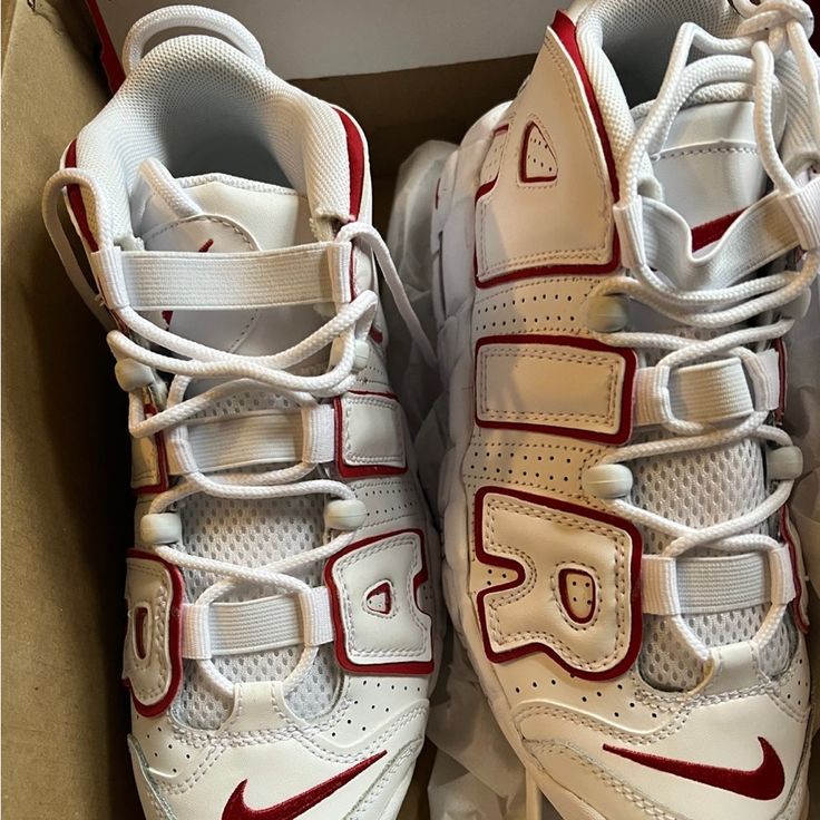 Brand New Sneakers Nike Size 6.5 Y Nike More Uptempo Shoes Red, Nike Air Uptempo Shoes Red, Air Uptempo Nike, Nike Air More Uptempo, Nike Boys Shoes, Nike Uptempo, Toddler Nike Shoes, Nike Kobe Bryant, Nike Air Uptempo