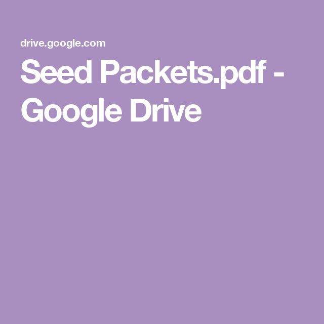 a purple background with the words seed packets - google drive