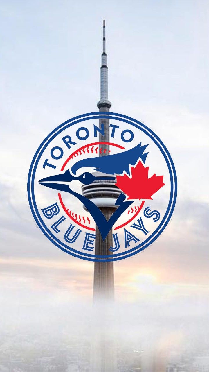 the toronto blue jackets logo is shown on top of a building with fog in the air