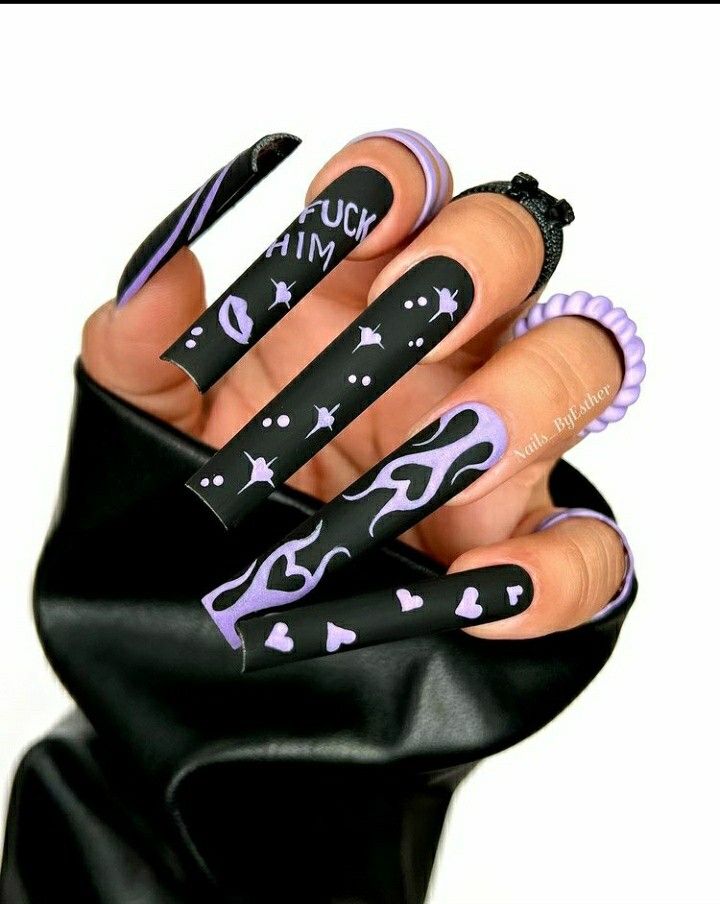 Chicago Nails, Scorpio Nails, You Do You Boo, Halloween Acrylic, Halloween Acrylic Nails, Punk Nails, Drip Nails, Goth Nails, Edgy Nails