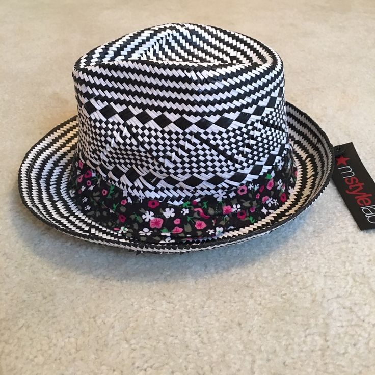 New With Tags! I Believe This Collection Has Been Discontinued But It Was Exclusive To Macy’s Juniors Department. Hat Is Black And White Paper Straw With Floral Band. Height Is About 5”. See Pics For Other Measurements. Perfect For Spring And Summer! Keeps The Sun Off Your Face! White Fitted Summer Fedora, Fitted White Summer Fedora, Trendy White Fedora With Flat Brim, Black Casual Fedora For Spring, Casual Black Fedora For Spring, Retro Brimmed Fedora For Spring, Spring Retro Brimmed Fedora, Retro White Sun Hat For Spring, Trendy White Fedora With Curved Brim