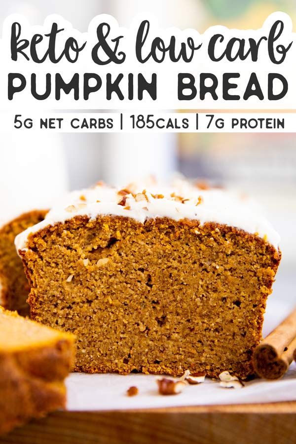 a loaf of keto and low carb pumpkin bread