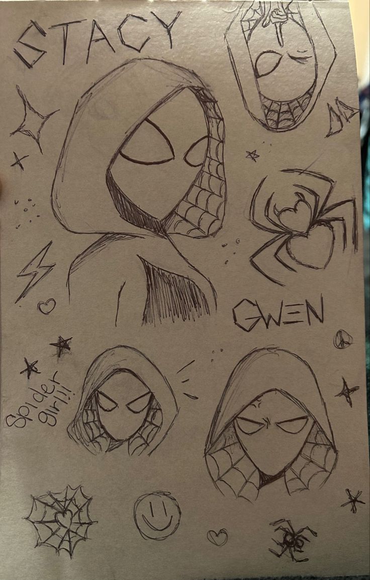 Gwen Stacy Spider Man Spider Girl Drawing Sketch Sketchbook Gwen Stacy Sketch, Spiderman Sketches, Notebook Sketches, Spiderman Drawing, Spiderman Art Sketch, Pencil Sketch Images, Cute Sketches, Meaningful Drawings, Art Tools Drawing