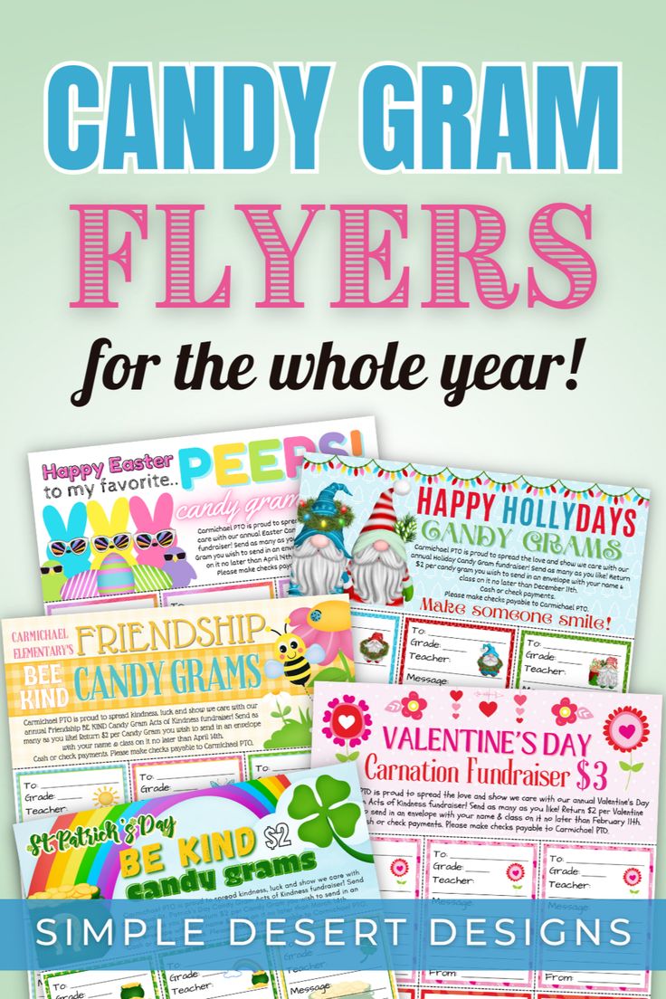 candygramm flyers for the whole year