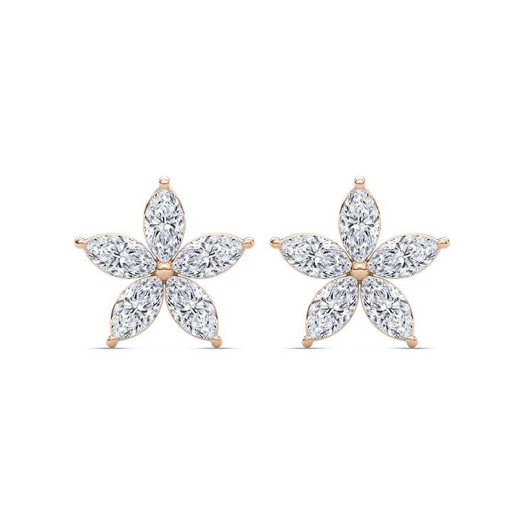 Sophisticated and romantic, there is always an occasion for these Floral-Shaped Earrings. Featuring ten perfectly cut marquise lab-grown diamonds, these earrings shimmer with exceptional brilliance. Available in 14K White, Yellow, Rose Gold, they are the perfect accessory to elevate any ensemble. Material: 14K White, Yellow, Rose GoldStone Shape: MarquiseStone Size: 6.00 x 3.10 mm (0.25 Carat Total Weight)Diamond Quality: Lab-Grown Diamond EF/VSDiamond Count: 10 piecesEarring Size: 13 mm Marquise Diamond Earrings, Marquise Diamond, Lab Diamonds, Lab Grown Diamonds, Diamond Earrings, Rose Gold, Yellow Gold, White Gold, Pure Products