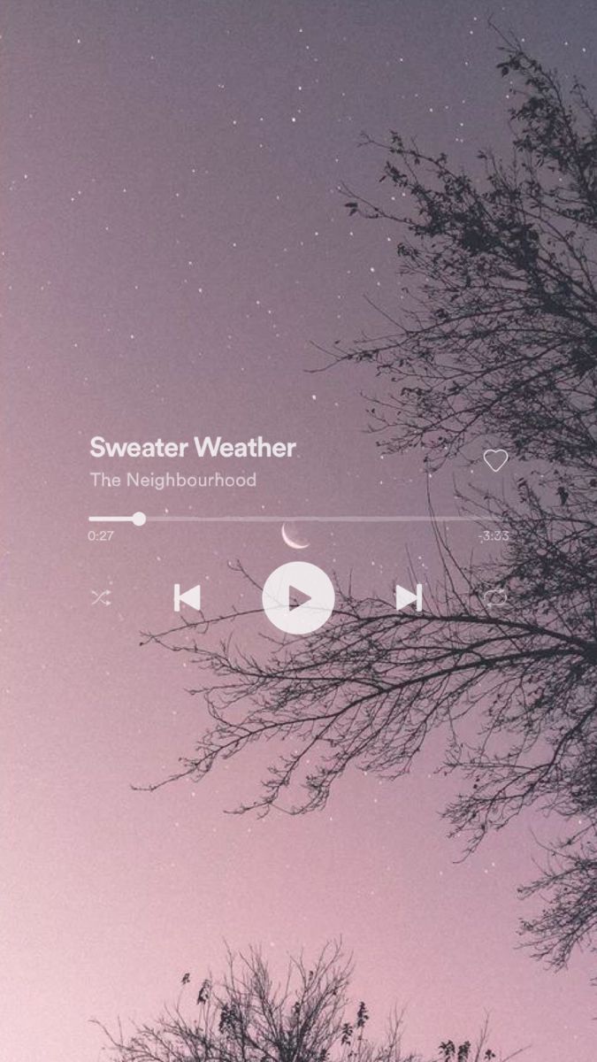 sweater weather spotify song on pink trees sky Pop Astetic Wallpaper, Astetic Wallpapers Music, Cute Song Wallpapers, Sweater Weather Aesthetic Wallpaper, Sweater Weather Spotify, Spotify Playlist Wallpaper, Music Asthetics Wallpaper, Sweater Weather Song, Sweater Weather Wallpaper