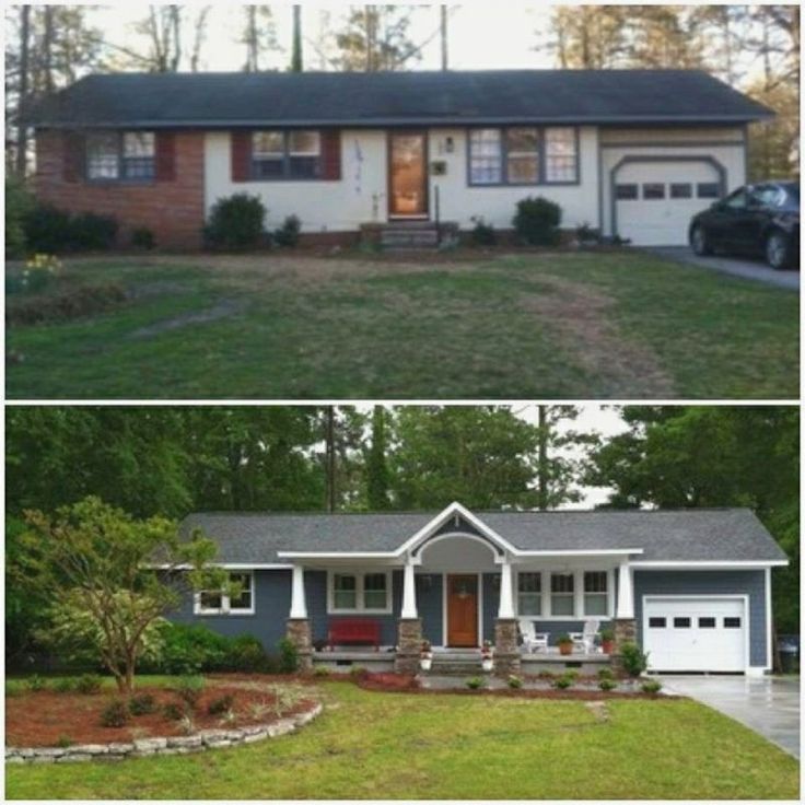 before and after pictures of a house in the suburbs