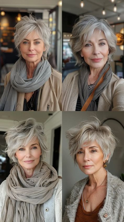 25 Stylish Low-Maintenance Hairstyles for Women Over 60 with Fine Hair - TrendyVibes Wavy Bob Haircuts, Hairstyles For Women Over 60, Hair Mistakes, Low Maintenance Haircut, Short Grey Hair, Low Maintenance Hair, Hair Advice, Short Hair Balayage, Edgy Hair