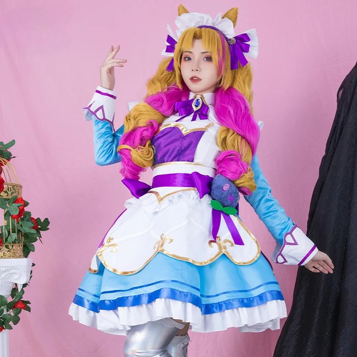 League of Legends/LOL Game Gwen Cosplay Costume Cosplay Anime Cafe Cutie Sweet Lolita Dress Maid Kawaii Costume Dresses For Cosplay Events, Maid Cosplay Kawaii, Cat Maid Cosplay, Harajuku Mini Dress For Cosplay, Anime Cafe, Gwen Cosplay, Spring Harajuku Cosplay Dresses, Maid Outfit, Costume Cosplay