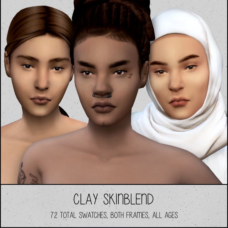 three females with different facial shapes and hair styles, all wearing scarves or headscarves