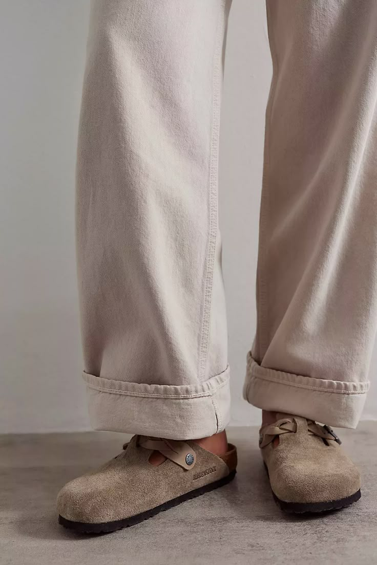 Boston Braid Birkenstock | Free People Birckingstock Outfit, Boston Birks, Clog Outfits, Boston Birkenstock, Clog Outfit, Khakis Outfit, Birkenstock Clogs, Birkenstock Outfit, Boston Design