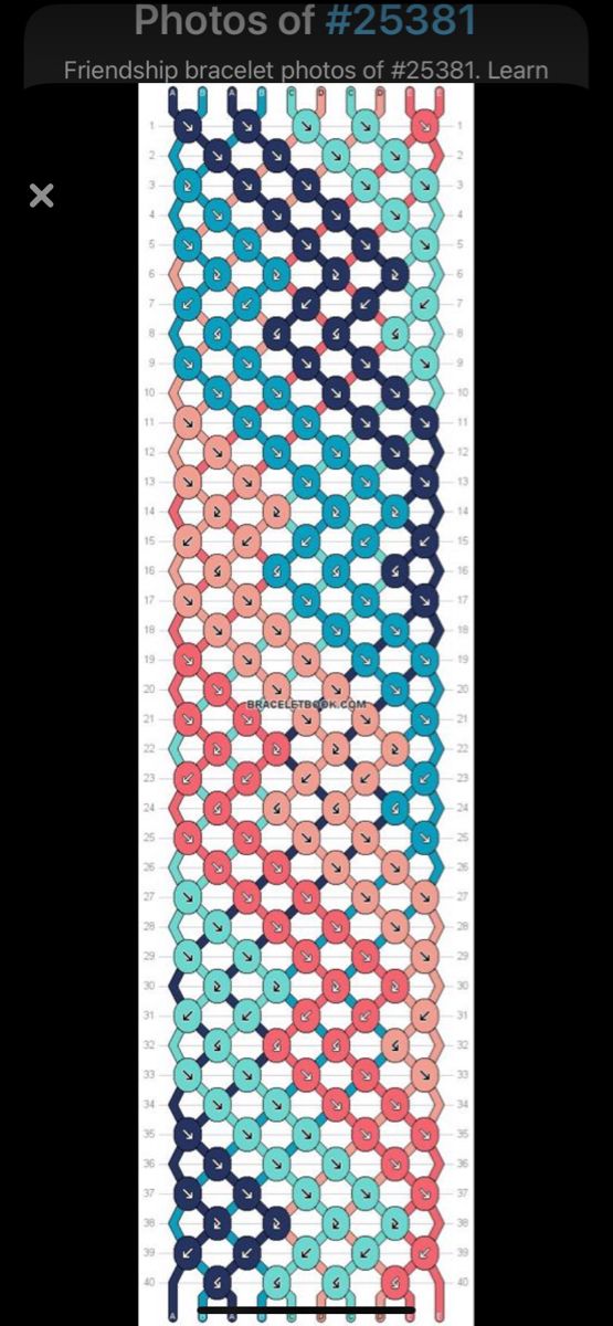 a cross stitch pattern with different colors and sizes on the front, side and back