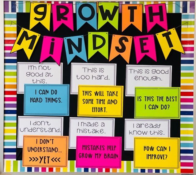 a bulletin board with words on it that say growth minds and how to use them