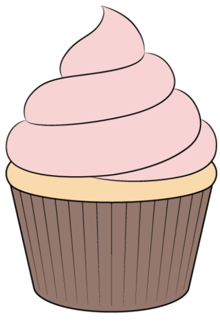 a cupcake with pink frosting on top