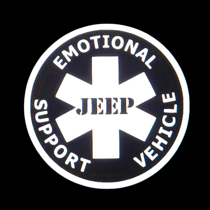 an emblem on the side of a black and white sticker that says,'emergency support vehicle '