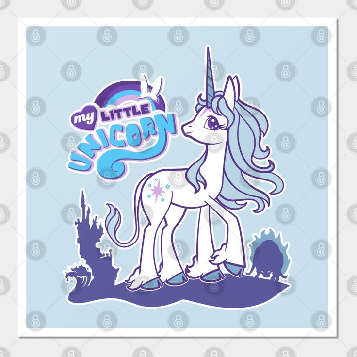 an image of a unicorn with the words my little pony on it