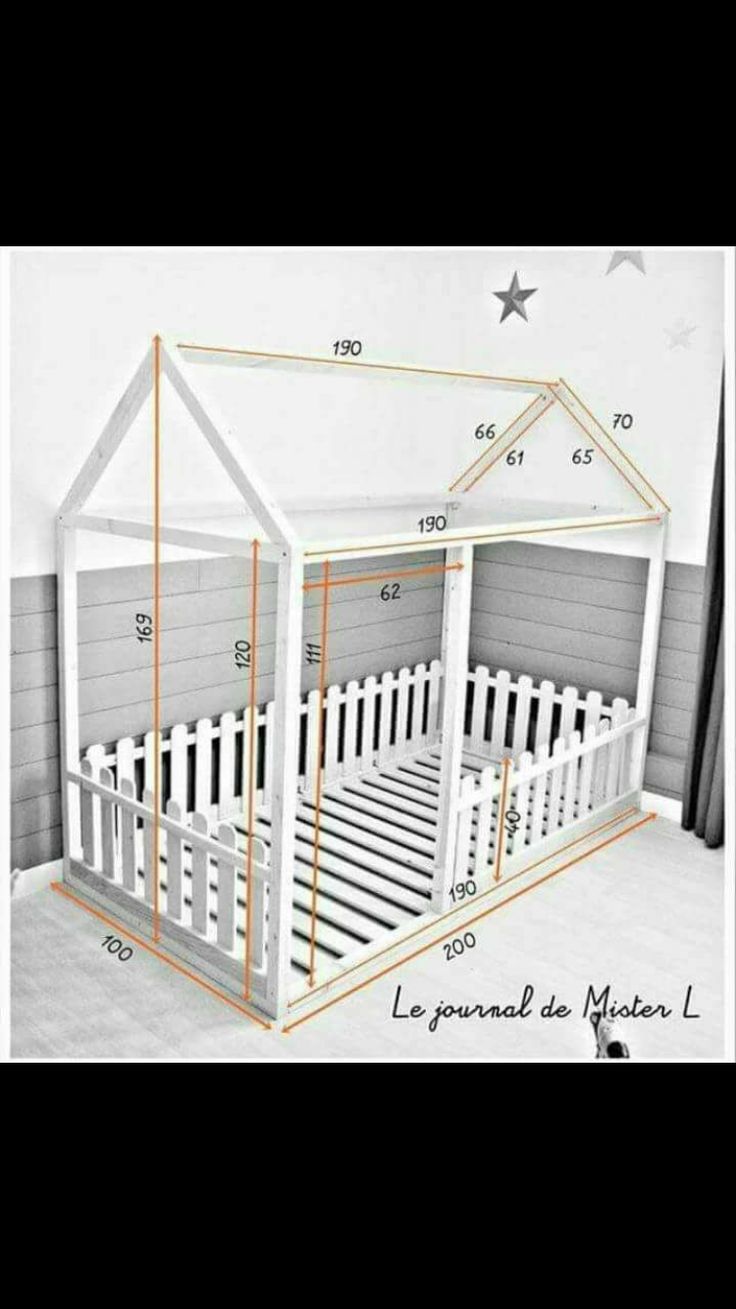 an image of a child's bed with measurements for the top and bottom bunk