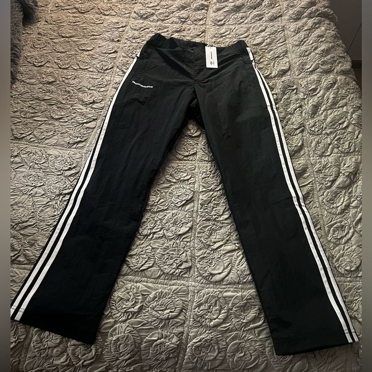 Adidas Human Race Pharrell Williams Shell Pants (Gender Neutral) In Night Grey Adidas Sporty Straight Leg Pants, Adidas Cotton Straight Leg Pants, Grey Sweatpants Men, Adidas Track Pants Mens, Adidas Human Race, Shell Pants, Mens Athletic Pants, Adidas Response, Adidas Sweats