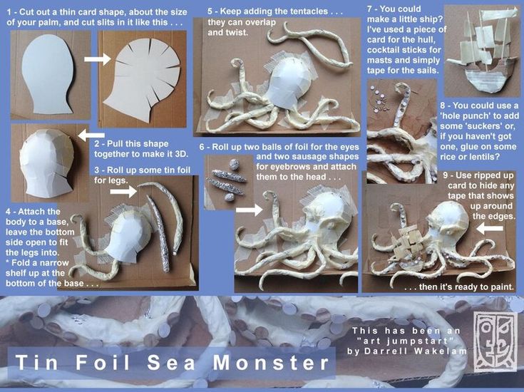 the instructions for making an octopus sculpture