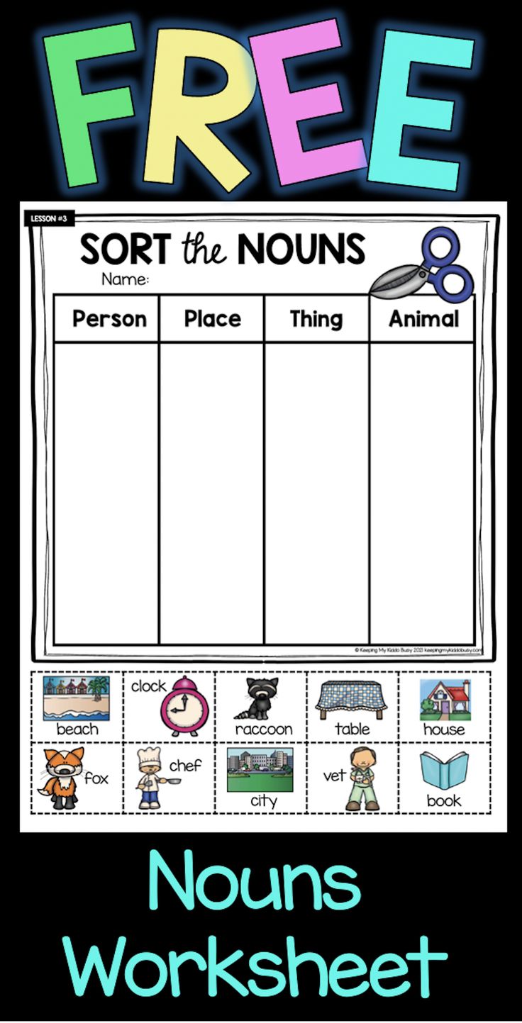 the free worksheet for sorting words and numbers