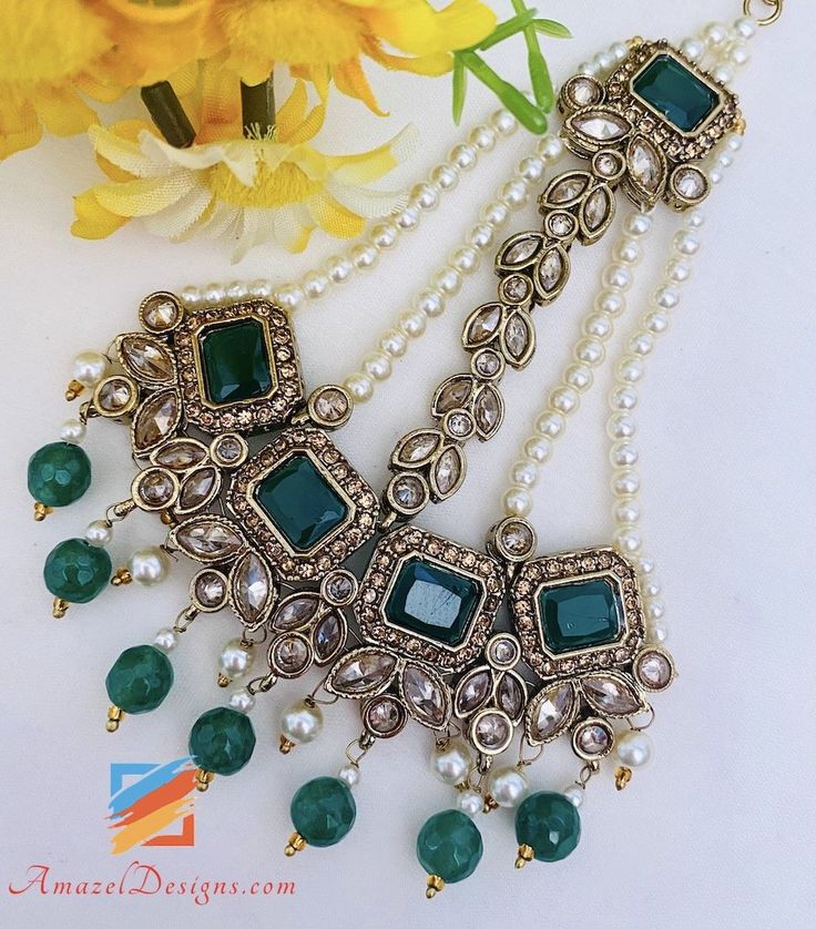 Green (Emerald) Polki Necklace Choker Earrings Tikka Nath and Passa Set. Available to be shipped for FREE from Canada to USA, Europe, Italy, Norway and everywhere else. Explore more PUNJABI BRIDAL JEWELLERY SETS 📦Unmatched FREE Worldwide Shipping Jaspreet, Canada ⭐️⭐️⭐️⭐️⭐️ The choora I ordered was amazing. The size was perfect and beautifully packed with sweet thank you note. I am in love with. amazel designs jewellery and recommend others. Robina, Canada ⭐️⭐️⭐️⭐️⭐️ Loved the quality and great Elegant Emerald Jewelry With Stone Work, Green Fusion Bridal Earrings With Hand Set, Emerald Jewelry With Stone Work For Celebration, Green Temple Jewelry Bridal Earrings As Gift, Green Emerald Temple Jewelry Earrings, Green Emerald Earrings For Festivals, Emerald Green Earrings For Festivals, Emerald Earrings For Wedding And Festivals, Emerald Chandbali Jewelry Hand Set