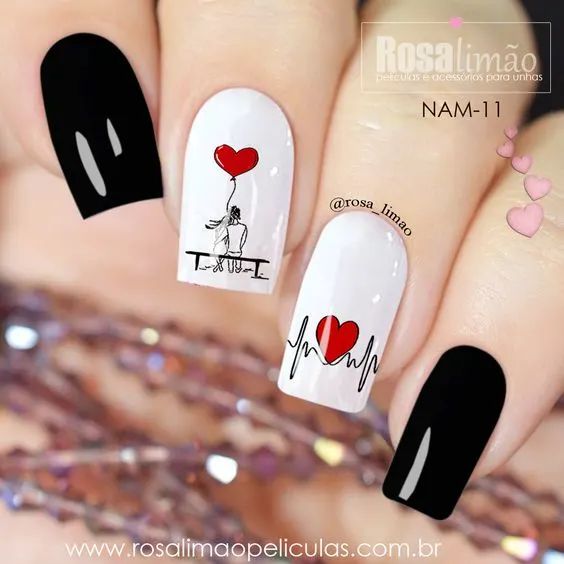 Red Nail Art Designs, Kutek Disney, Red Nail Art, Valentine Nail Art, Nail Designs Valentines, Nails Red, Super Nails, Ideas Nails, Heart Nails