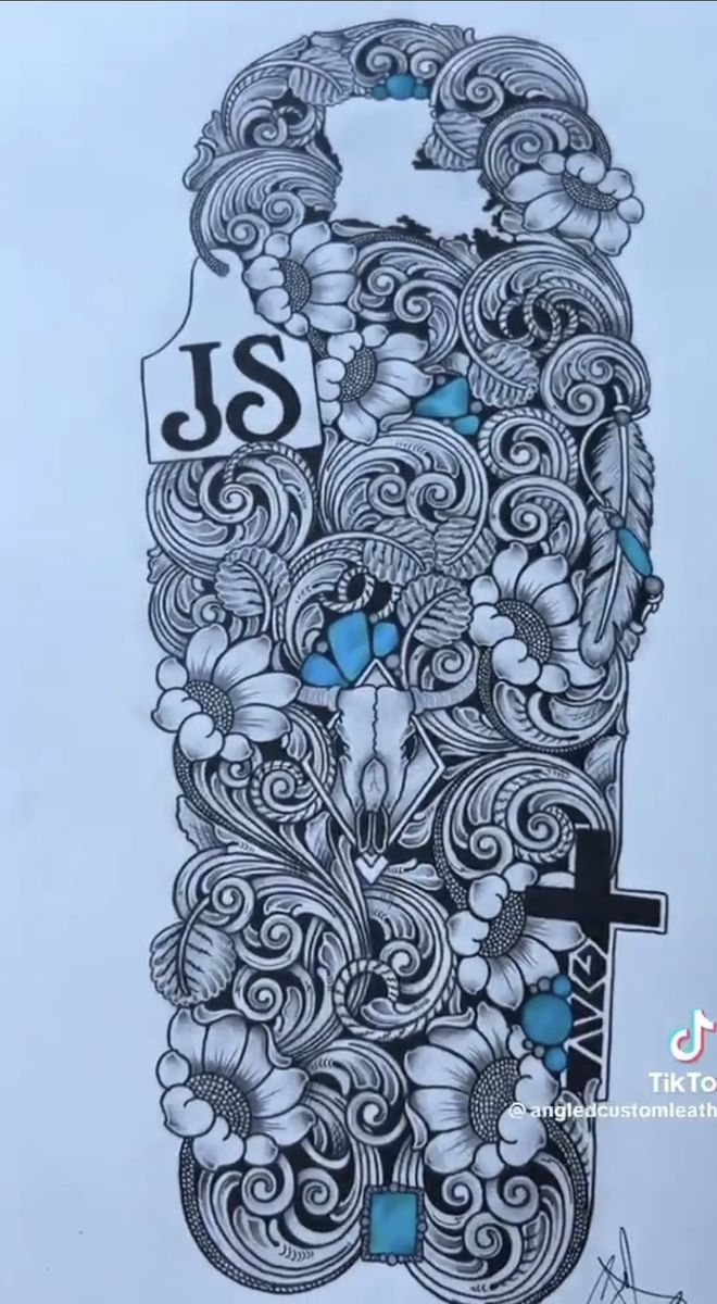 a drawing of a cell phone with the word j s on it