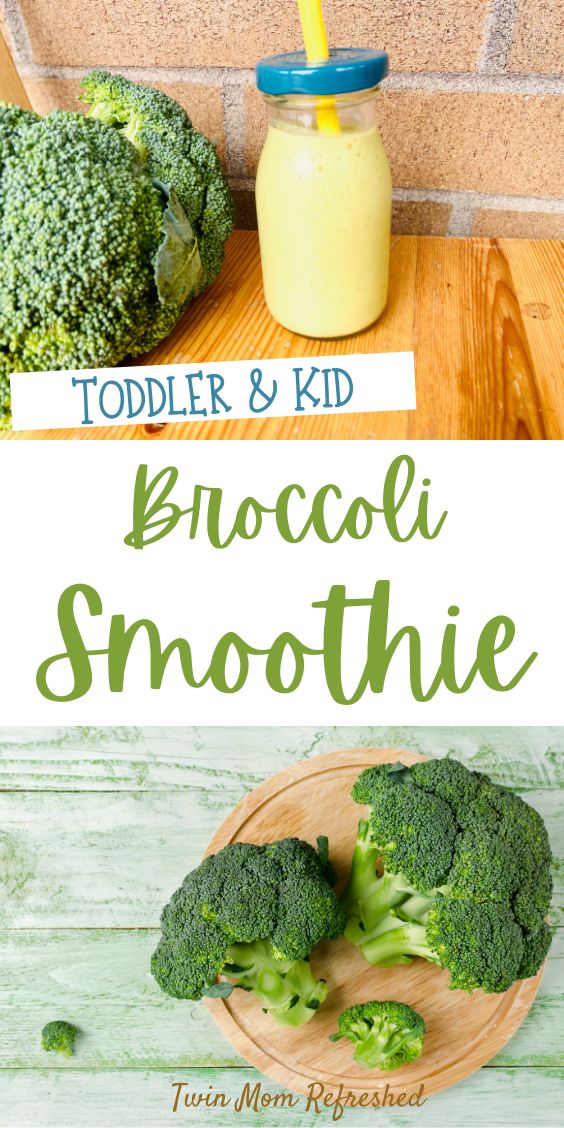 broccoli smoothie recipe with text overlay