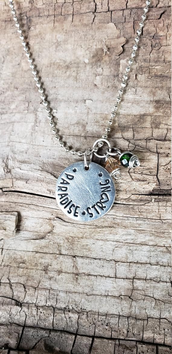 Handstamped pewter charm with glass beads and chain Inspirational Nickel-free Silver Necklace, Inspirational Adjustable Nickel-free Charm Necklaces, Adjustable Inspirational Nickel-free Charm Necklace, Adjustable Hand Stamped Metal Necklace, Adjustable Hand Stamped Silver Necklace, Inspirational Adjustable Silver Charm Necklace, Adjustable Silver Inspirational Charm Necklace, Inspirational Nickel-free Silver Charm Necklaces, Silver Hand Stamped Metal Necklace