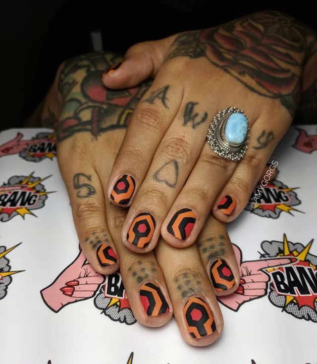 The Shining Nails, Redrum Nails, Tattoo Nails, Kitty Paws, Tattoo Thoughts, Horror Nails, Cute Nail Polish, Mens Nails, Nails Now