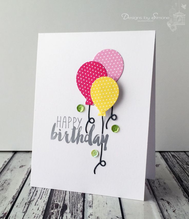 a birthday card with some balloons on it