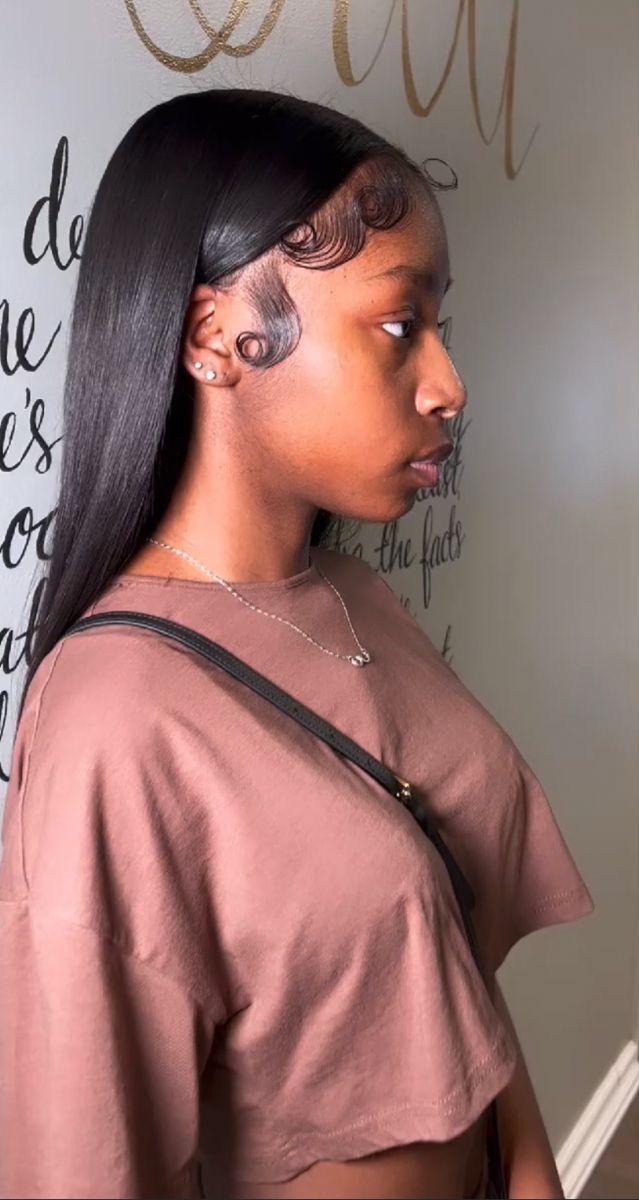 Silk Press With Edges, Unisex Hairstyles, Mid Ponytail, Ponytail Weave, Curly Braided Hairstyles, Pony Hairstyles, Out Of Pocket, Cute Curly Hairstyles, Quick Weave Hairstyles