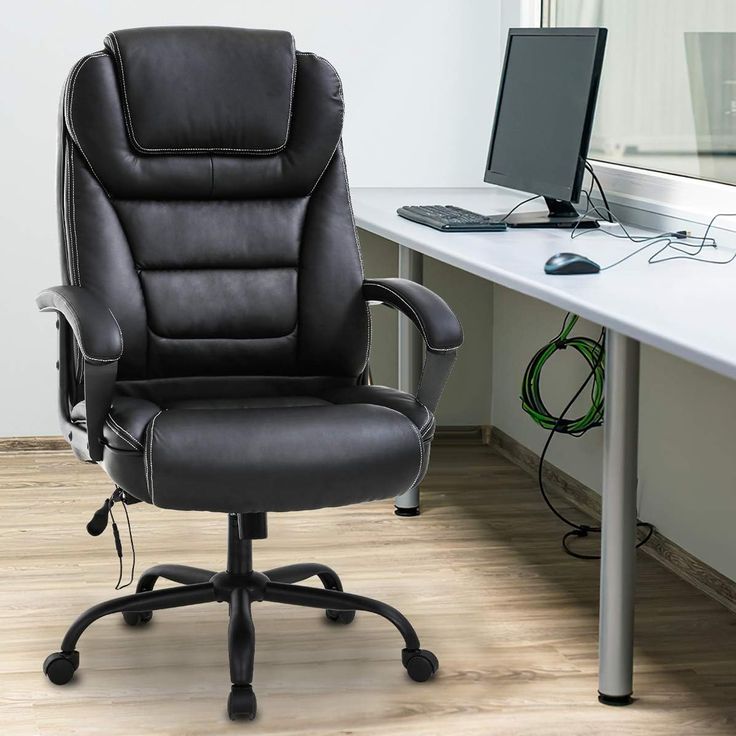 Office Chair Office Chair Accessories, Chair Massage, Space Saving Desk, Chic Desk, Tall Chairs, Rolling Chair, Ergonomic Desk Chair, Minimalist Desk, Computer Desk Chair