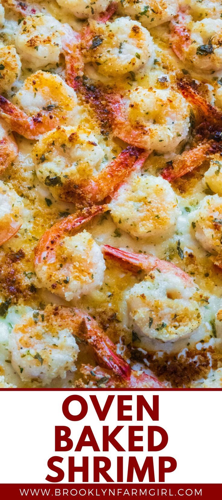 the baked shrimp dish is ready to be eaten and served for dinner or as an appetizer