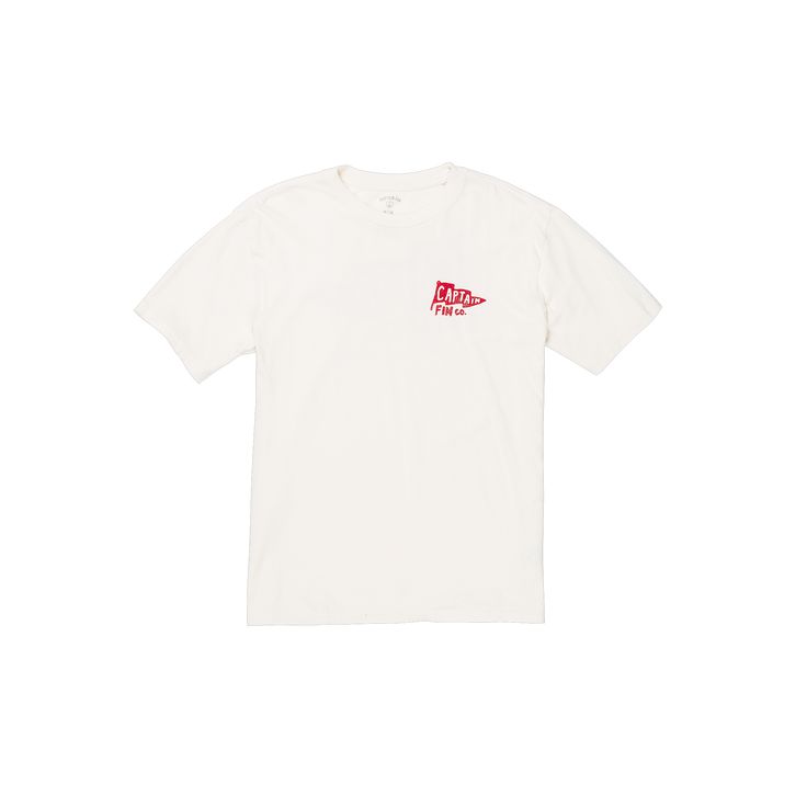 Crafted from 100% organic cotton, the Pennant Short Sleeve Tee features a basic fit and a hefty 200 GSM weight for quality you can feel. Featuring subtle screen prints and an interior neck label, this Vintage White T-shirt brings laid-back style to your rotation. Features 100% Organic Cotton, 200 GSM Basic Fit Soft hand screen print at left chest and center back Interior screen printed neck label Basic Organic Cotton T-shirt With Graphic Print, White Relaxed Fit Organic Cotton T-shirt, White Organic Cotton Tops With Front Print, Basic Cotton Top With Back Print, White Organic Cotton Top With Front Print, Organic Cotton Graphic Tee With Logo Print, White Organic Cotton T-shirt With Graphic Print, White Organic Cotton Top With Graphic Print, White Organic Cotton Relaxed Fit T-shirt