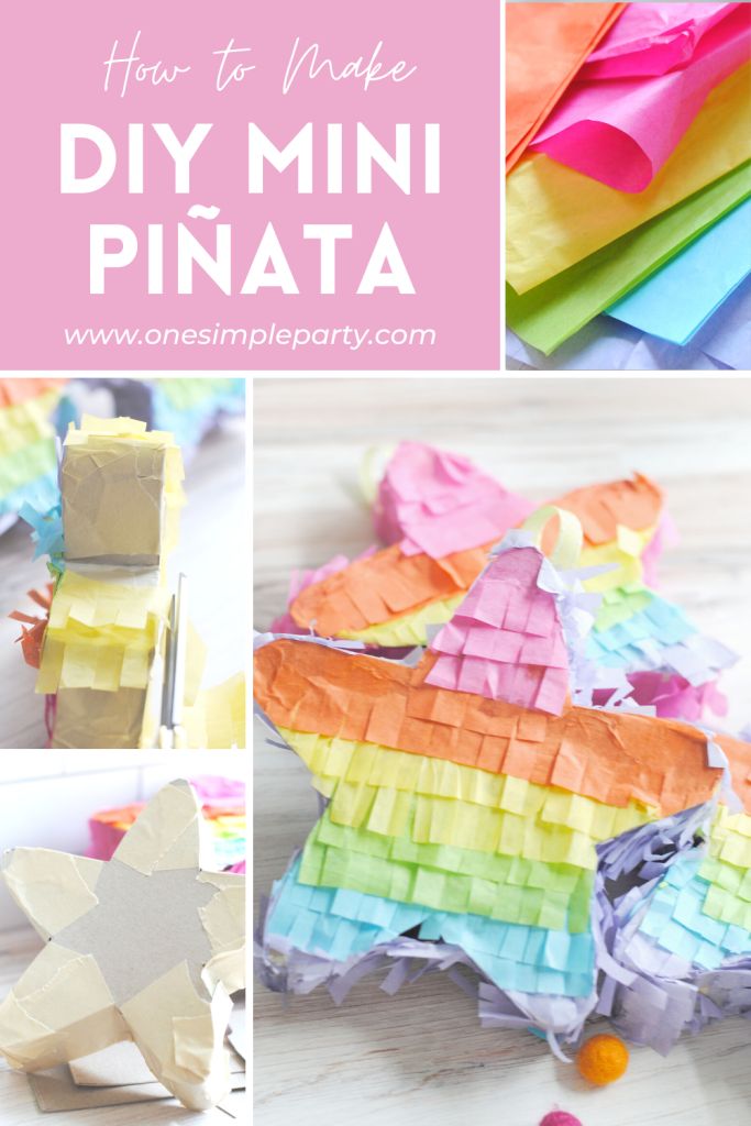 how to make diy mini pinata with tissue paper