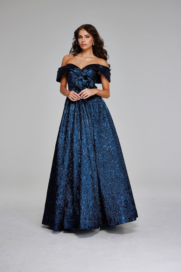 Jovani 40288 Fall 2024 evening collection dress. Moth Repellent, Plastic Dress, Dress Cover, Fall 2024, Dress Collection, Bead Work, Types Of Sleeves, Dress Up, Navy