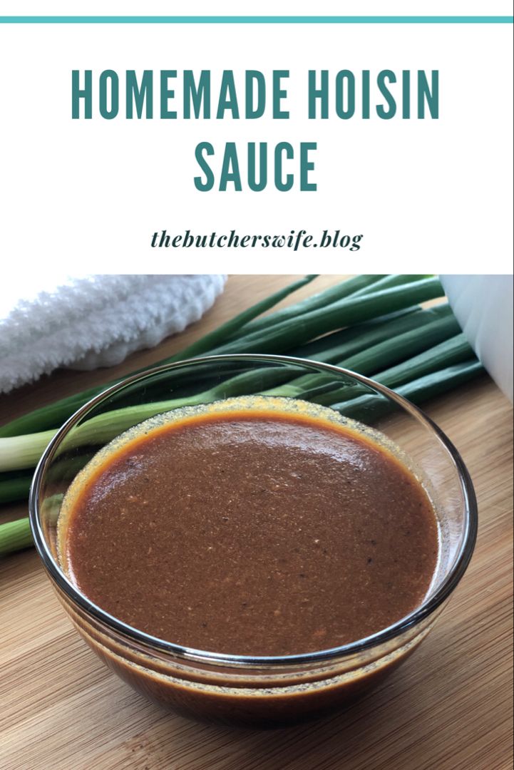 homemade hoisin sauce in a glass bowl