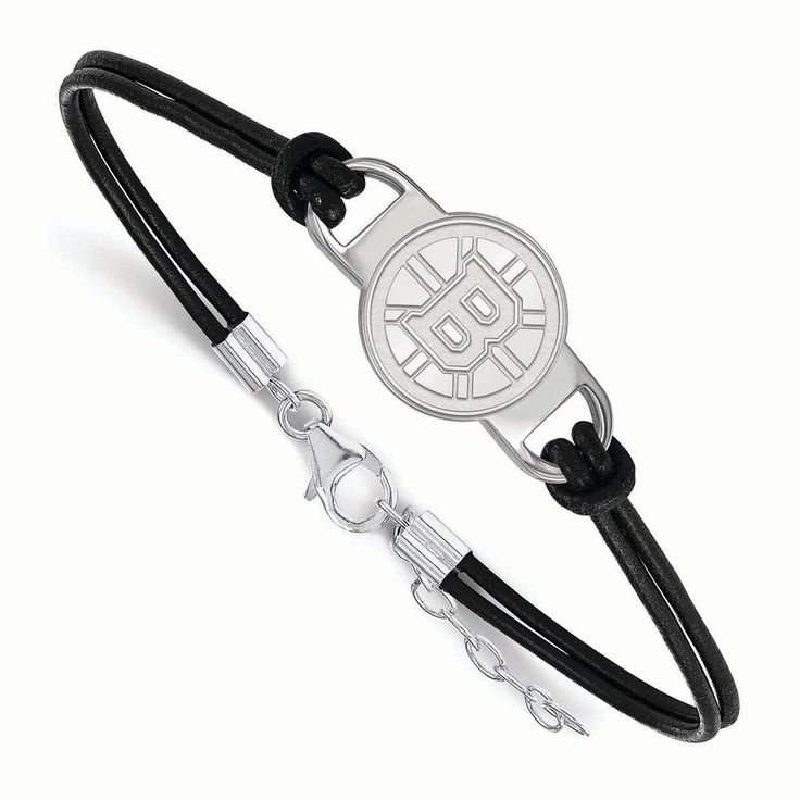 Boston Bruins Women's Leather Bracelet Leather Bracelets Women, Black Leather Bracelet, Sacramento Kings, Edmonton Oilers, Minnesota Timberwolves, Bow Jewelry, Oklahoma City Thunder, Kentucky Wildcats, Bracelet Online