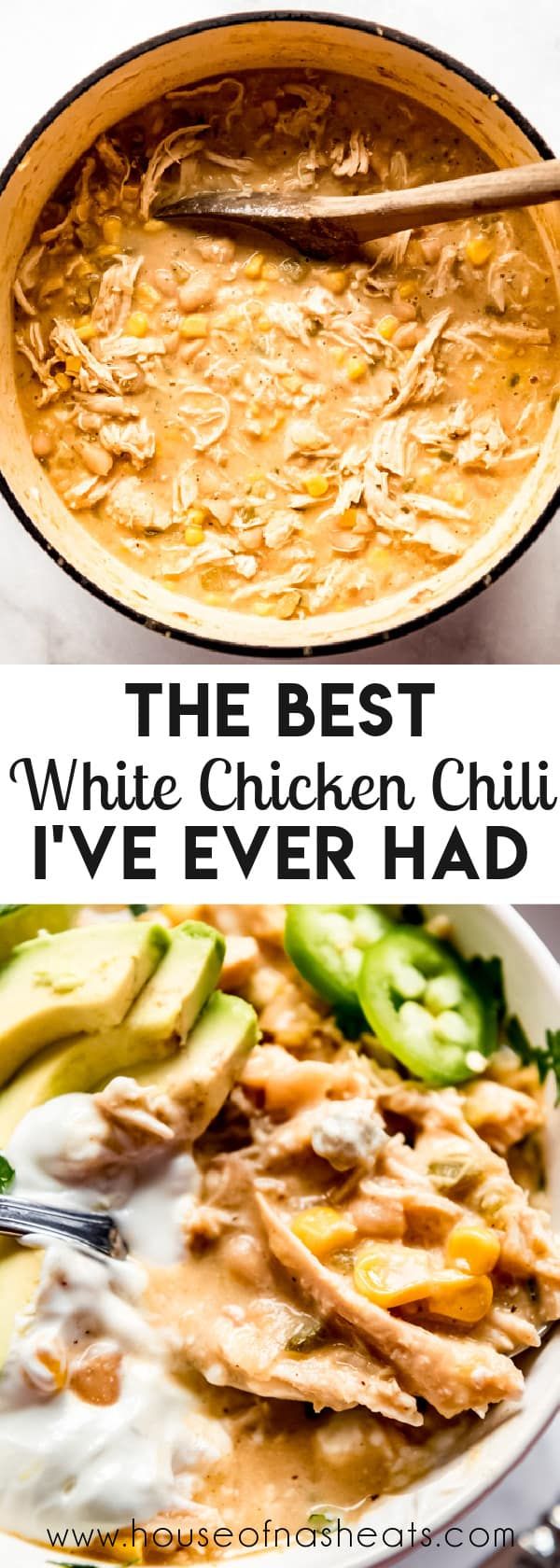 the best white chicken chili i've ever had is an easy and delicious recipe