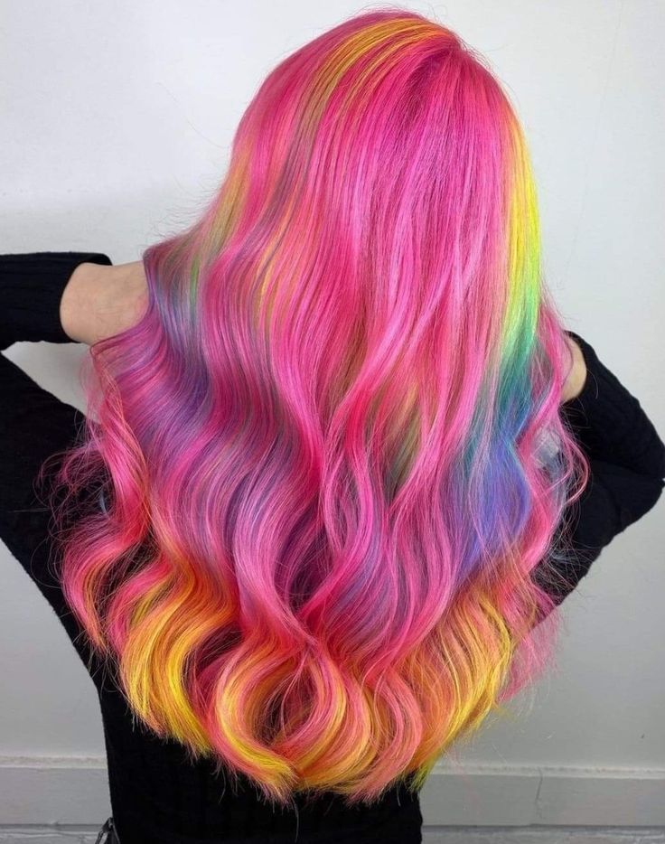 Trendy Hair Color Ideas, Neon Hair Color, Alternative Fashion Outfits, 2024 Hair Color, Mermaid Hair Color, Rave Hair, Vivid Hair Color, Cute Hair Colors, Rainbow Hair Color