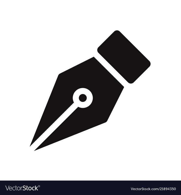 a pen and ink icon on white background