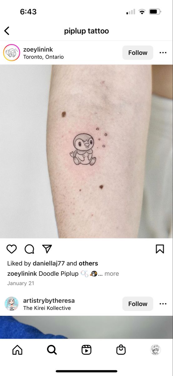 an image of a small tattoo on someone's arm