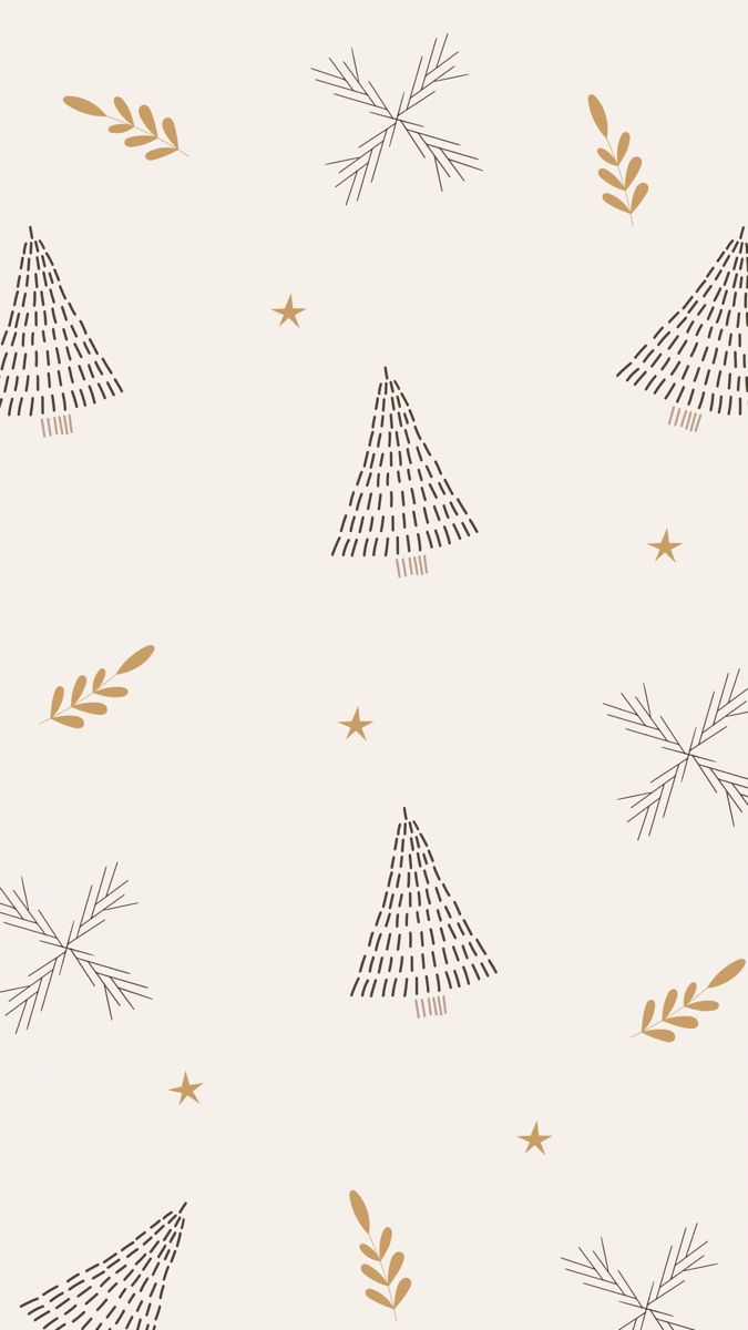 a white and gold christmas tree wallpaper with stars on the top, as well as an arrow