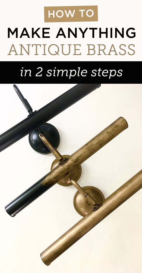 an antique brass door handle with the words how to make anything antique brass in 2 simple steps