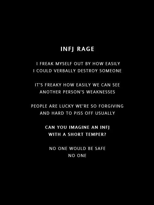 INFJ rage Infj Rage, Personalidad Infj, Infj Traits, Infj Psychology, Intj Infj, Short Fuse, Intj And Infj, Infp Infj, Infj Type