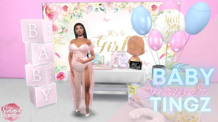 NEW CC RELEASE: Baby Shower Tingz | SIMMIN MY BEST LIFE on Patreon Infant Furniture Cc, Infant Furniture, Sims 4 Functional, Baby Shower Clothes, Furniture Cc, Baby Shower Venues, Sims Baby, The Sims 4 Pc, Baby Shower Deco