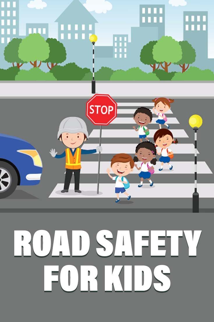 the road safety for kids poster is shown